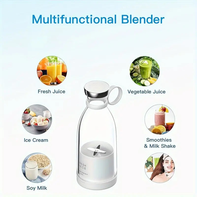 Portable Wireless Mini Fruit Blender Juicer - Perfect for On-the-Go!