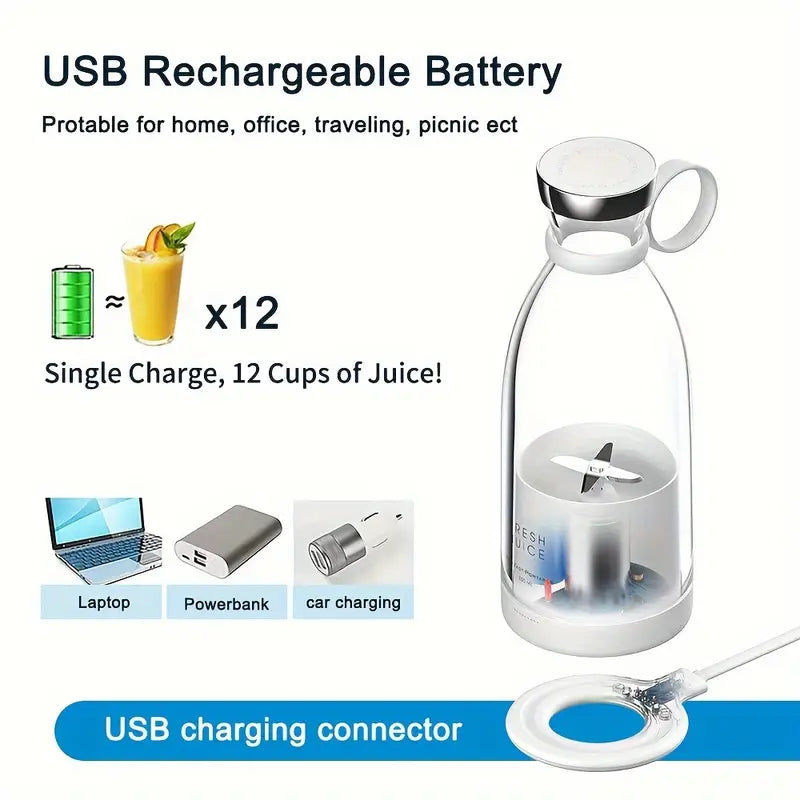 Portable Wireless Mini Fruit Blender Juicer - Perfect for On-the-Go!